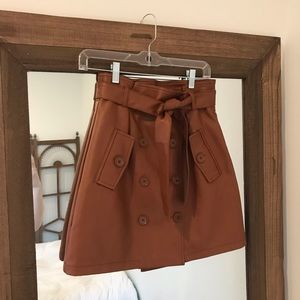 Faux Leather Skirt